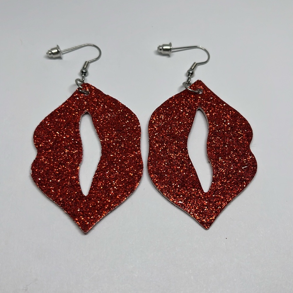 Earrings valentines‎ dangle cute statement mom daughter gift grandma lips